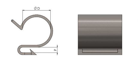 Cable Edge Clip Drawing